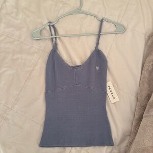 PacSun Sky Blue Ribbed Women's Tank Top
